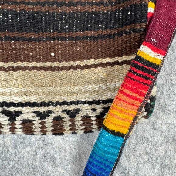 Serape Mexican Crossbody Blanket Bag Multicolor Messenger Hippie - Picture 7 of 9